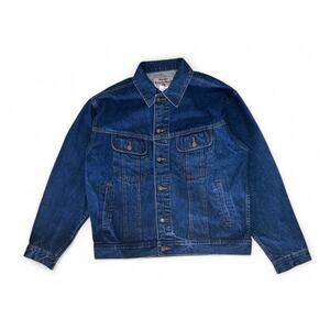Vintage Wrangler Rugged Wear Men’s Blue Jean Denim Jacket NWT Size L